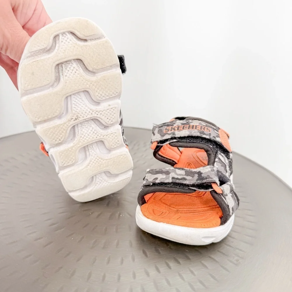 Skechers Orange and Black Adventure Sandals